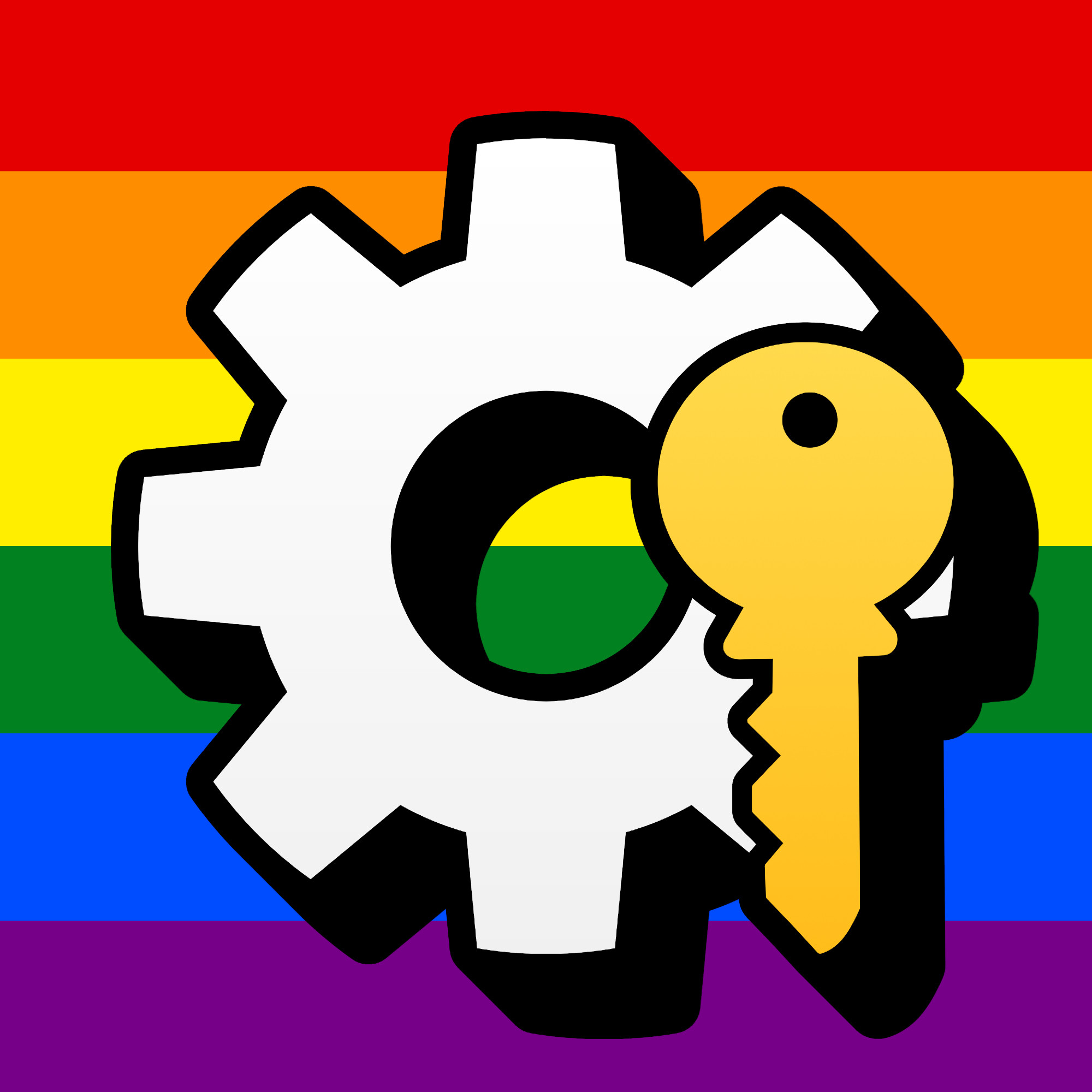 MAS Logo on Pride Flag